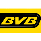 Black-and-yellow BVB sticker card featuring the club logo, perfect for Borussia Dortmund fans.