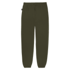 Pantaloni da donna BVB di alta qualità in cotone verde oliva con orli elasticizzati, ideali per lo sport e il tempo libero.