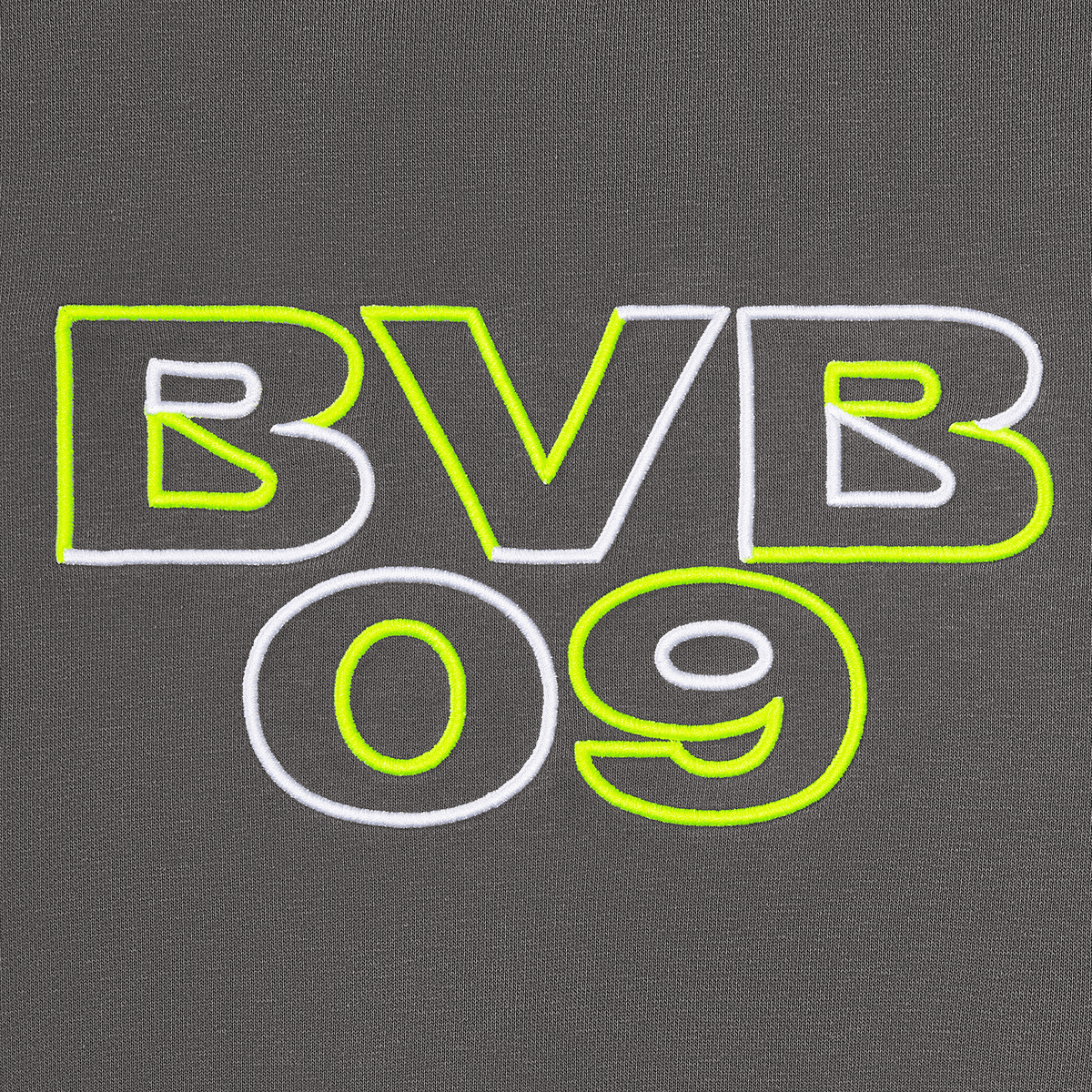 Maglione da donna del Borussia Dortmund con il logo BVB 09 in colori neon su tessuto grigio scuro