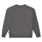 Vista trasera de una sudadera gris de cuello redondo «Neon» del BVB para mujer, de diseño sencillo y manga larga, ideal para las seguidoras del Borussia Dortmund