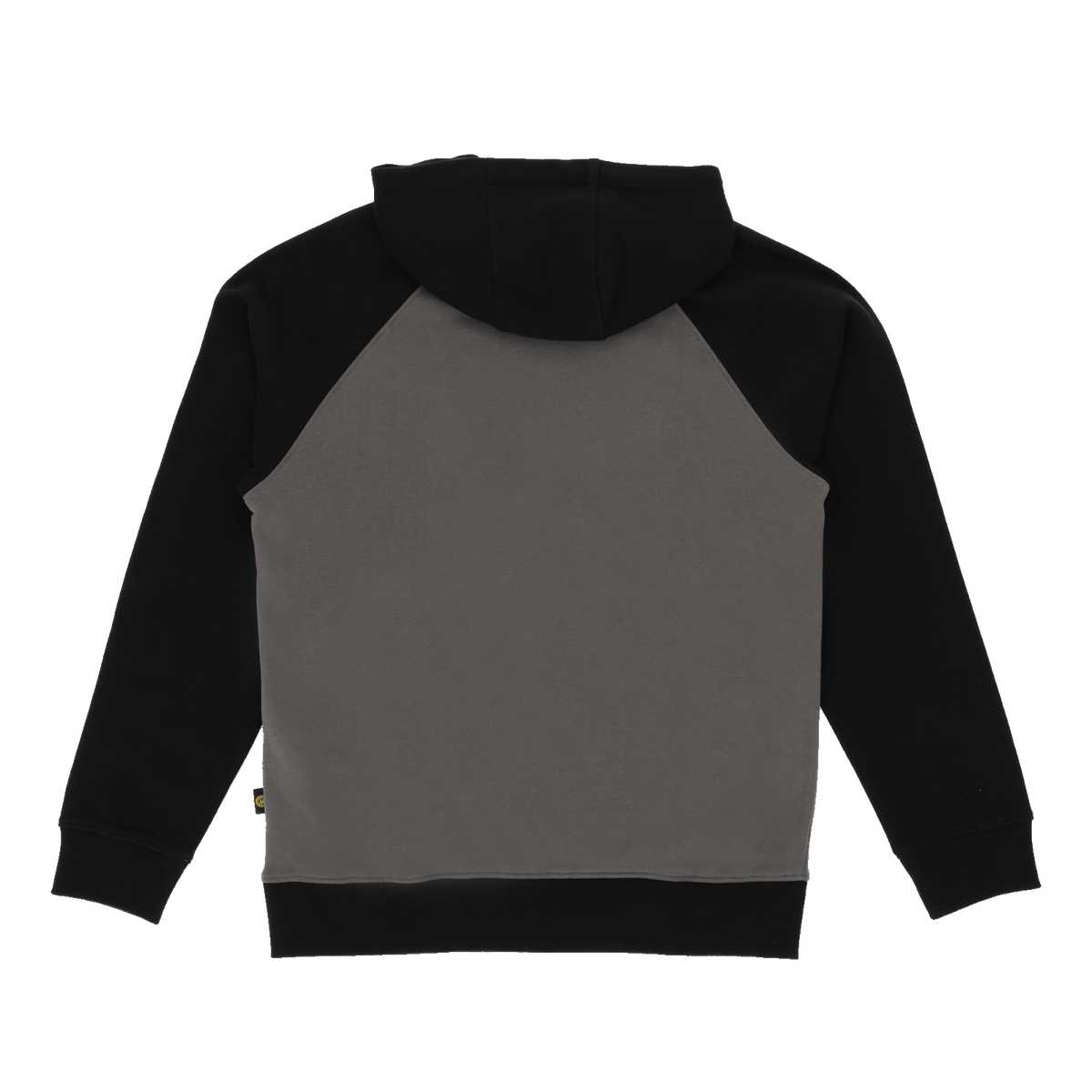 Felpa con cappuccio BVB Explorer nera e grigia, vista posteriore, design sportivo con cappuccio, ideale per i tifosi del Borussia Dortmund.