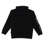 Schwarze BVB Explorer Sweatjacke aus Baumwollmischung mit Kapuze und dem Schriftzug 'Est 1909' auf dem Ärmel. Ideale Bekleidung für Fans von Borussia Dortmund.