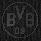 Logo noir du BVB sur tissu tricoté, élément du motif du pull à col rond BVB Underground.