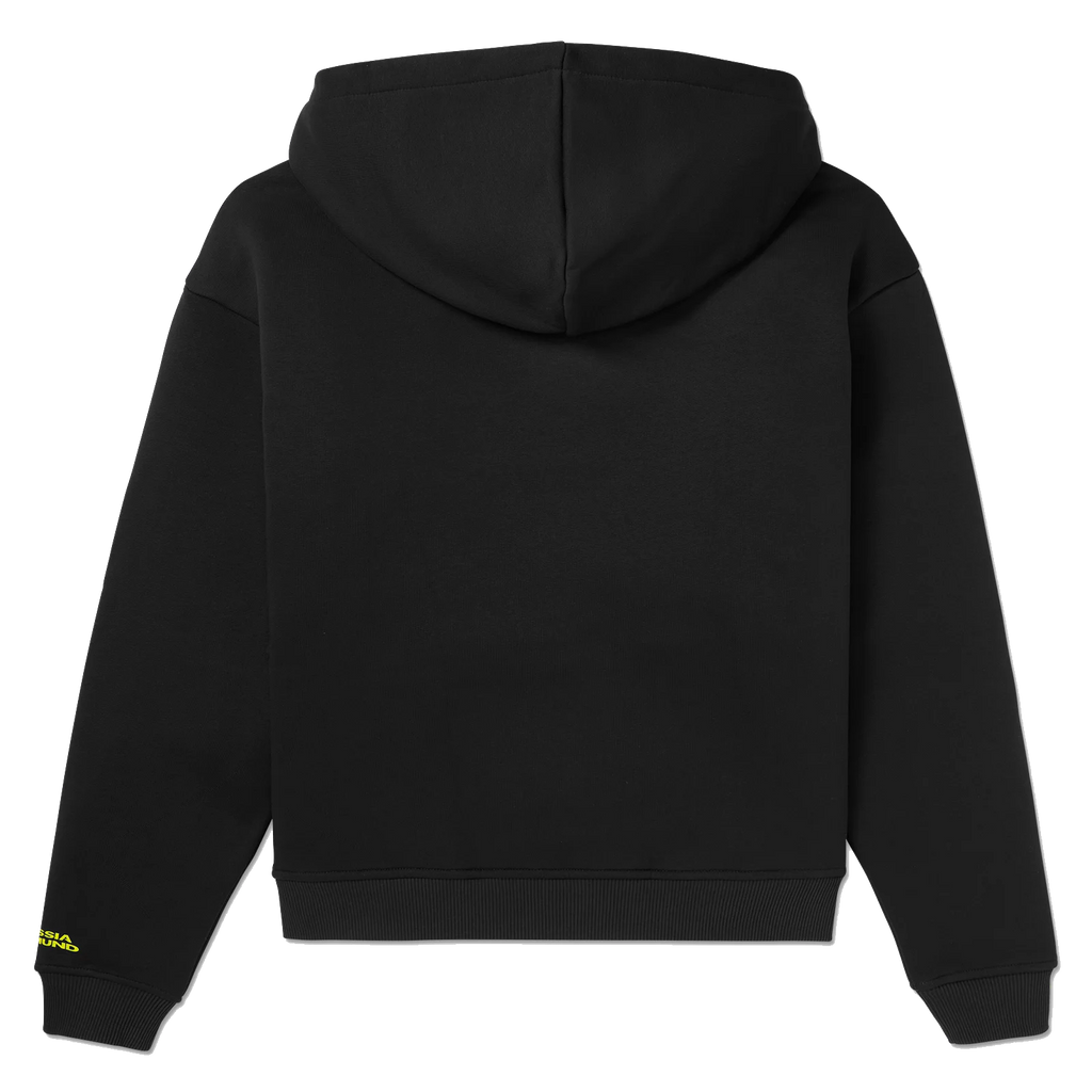 Schwarzer BVB-Hoodie aus der BVB Underground Kollektion, Rückansicht.