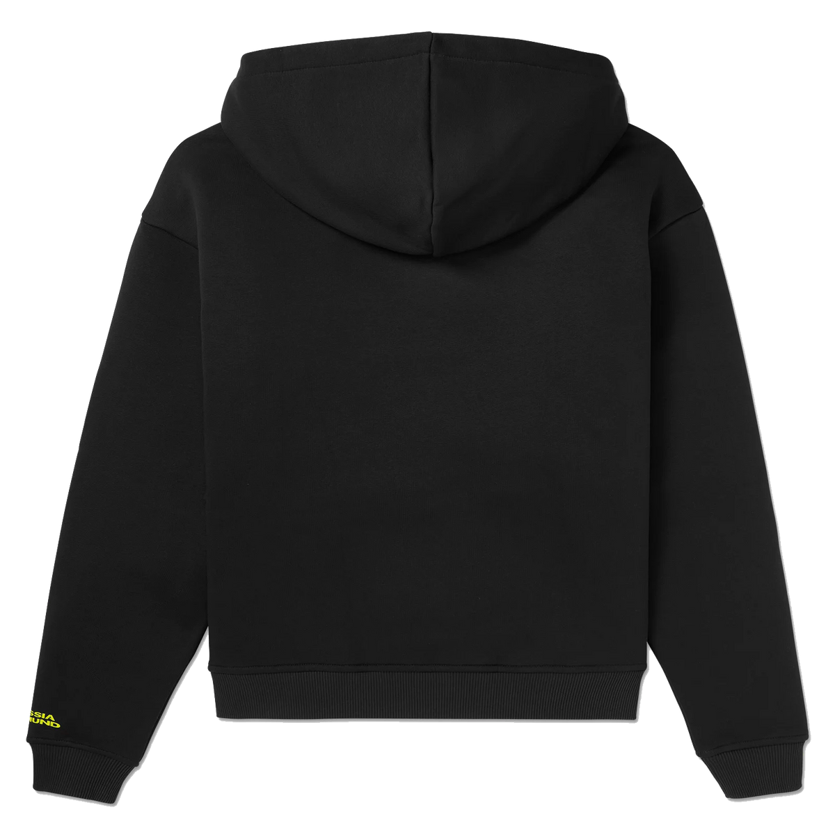 Schwarzer BVB-Hoodie aus der BVB Underground Kollektion, Rückansicht.