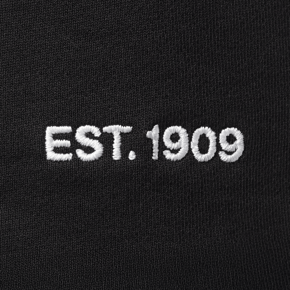 Short noir du BVB pour femme, avec l'inscription « EST. 1909 » imprimée en blanc sur le tissu.