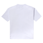 La photo montre le dos du t-shirt BVB Rainbow de couleur blanc cassé, un article officiel du Borussia Dortmund destiné aux supporters.