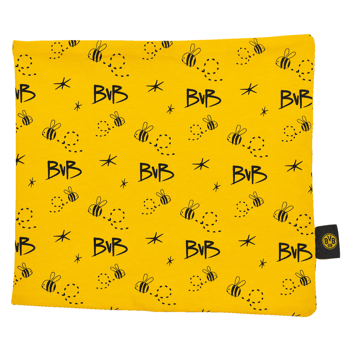 Set berretto e sciarpa del BVB per neonati nei colori sociali nero e giallo, con logo del BVB e motivo a api. Perfetto per i piccoli tifosi del Borussia Dortmund.