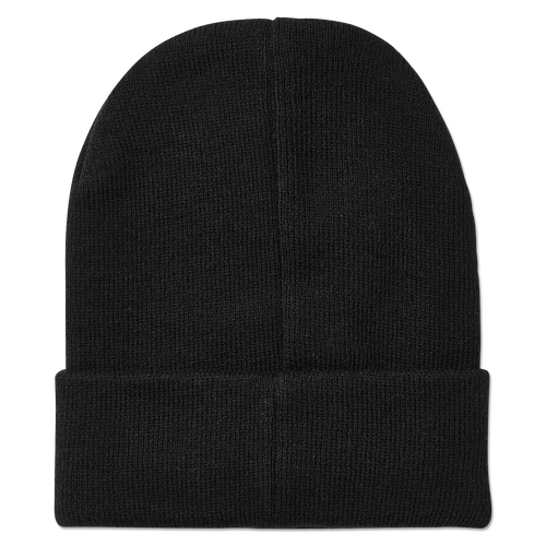 Gorro negro tipo «beanie» con un diseño minimalista y el logotipo del BVB, ideal como elegante complemento para los aficionados.
