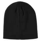 Gorro negro tipo «beanie» del BVB para niños, reversible y con un diseño sencillo, ideal como complemento para los aficionados.