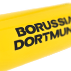 Pompe à ballon jaune du BVB, arborant le logo noir bien visible du Borussia Dortmund, idéale pour les fans de football et les passionnés de sport.