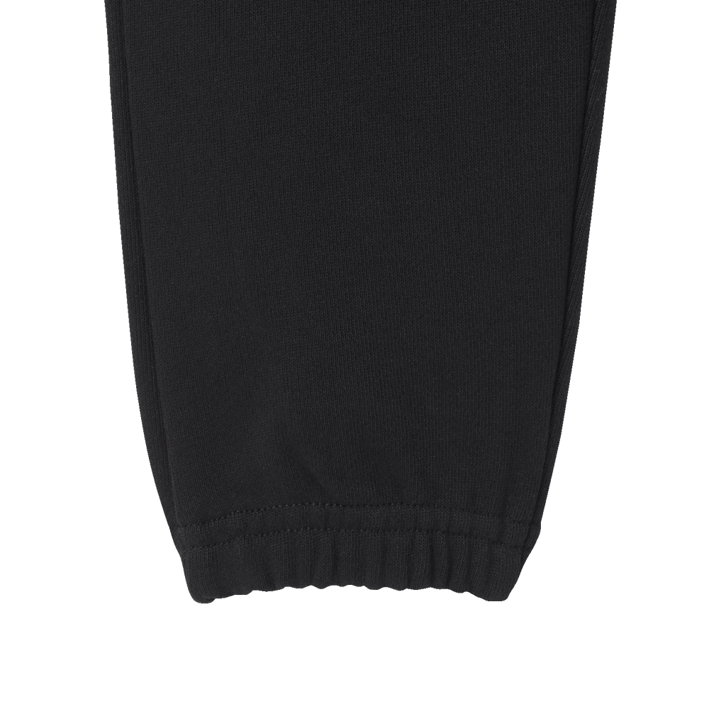 Pantaloni della tuta neri del BVB per bambini della collezione 2025, dettaglio della gamba con elastico in vita.