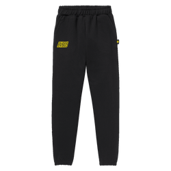 Die BVB Sweatpants für Kinder in schwarz mit gelbem BVB 09 Logo bietet Komfort und Style für Fans von Borussia Dortmund, ideal für Sport und Freizeit.