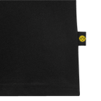 Black long-sleeve shirt for kids in an oversized fit with a yellow BVB logo on the hem, perfect for Borussia Dortmund fans.