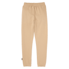 Pantaloni della tuta beige del BVB per bambini con elastico in vita e ai polsini, ideali come articoli per tifosi o come abbigliamento sportivo per il tempo libero.