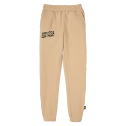 Beige Sweatpants für Kinder mit Borussia Dortmund Logo, ideal für Fans von BVB und sportliche Aktivitäten.