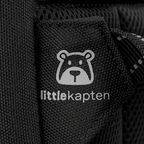 Schwarzer BVB Rucksack aus der Kapten & Son Bergen Kids Kollektion mit Little Kapten Logo, geeignet für Kinder.