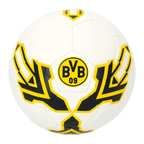 Fußball in Größe 5 mit markantem schwarzgelbem Design und BVB-Logo, ideal für Fans von Borussia Dortmund.