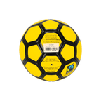 Ballon de football du BVB noir et jaune, taille 1, certifié Fairtrade, avec un motif alvéolé noir et le logo Fairtrade, produit officiel du Borussia Dortmund.