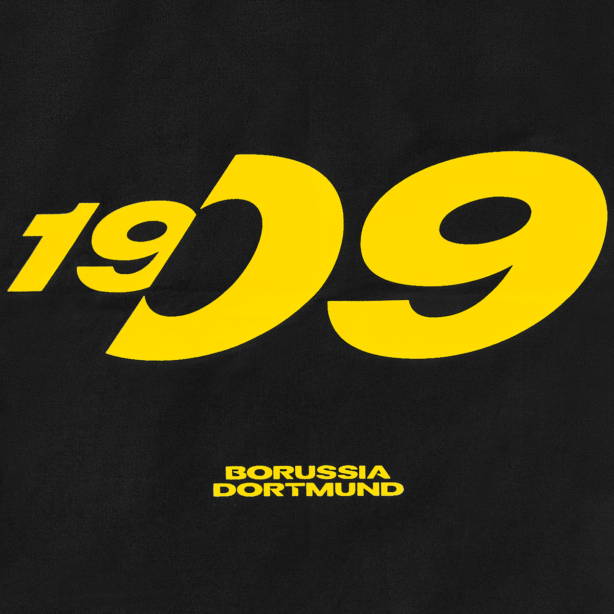 Bolsa de algodón del BVB en negro y amarillo con el motivo «1909» en amarillo y la inscripción «Borussia Dortmund», ideal para los aficionados.