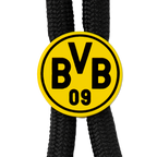 Portachiavi nero con un logo BVB 09 giallo che raffigura lo stemma del Borussia Dortmund.