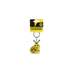 Schlüsselanhänger mit BVB-Maskottchen EMMA, schwarzgelbes Design und BVB 09-Logo, offizieller Borussia Dortmund Fanartikel.