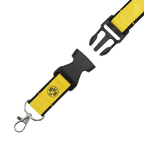 Laccetto per chiavi nei colori nero e giallo con la scritta BVB, ideale come gadget per i tifosi. Dotato di clip rimovibile e pratico moschettone.