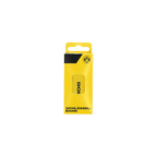 Portachiavi del Borussia Dortmund nei colori nero e giallo con scritta, confezionato in una scatola gialla con il logo del BVB sulla parte superiore.