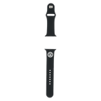 黑色Apple Watch表带，饰有多特蒙德（BVB）队徽，适合多特蒙德球迷佩戴。