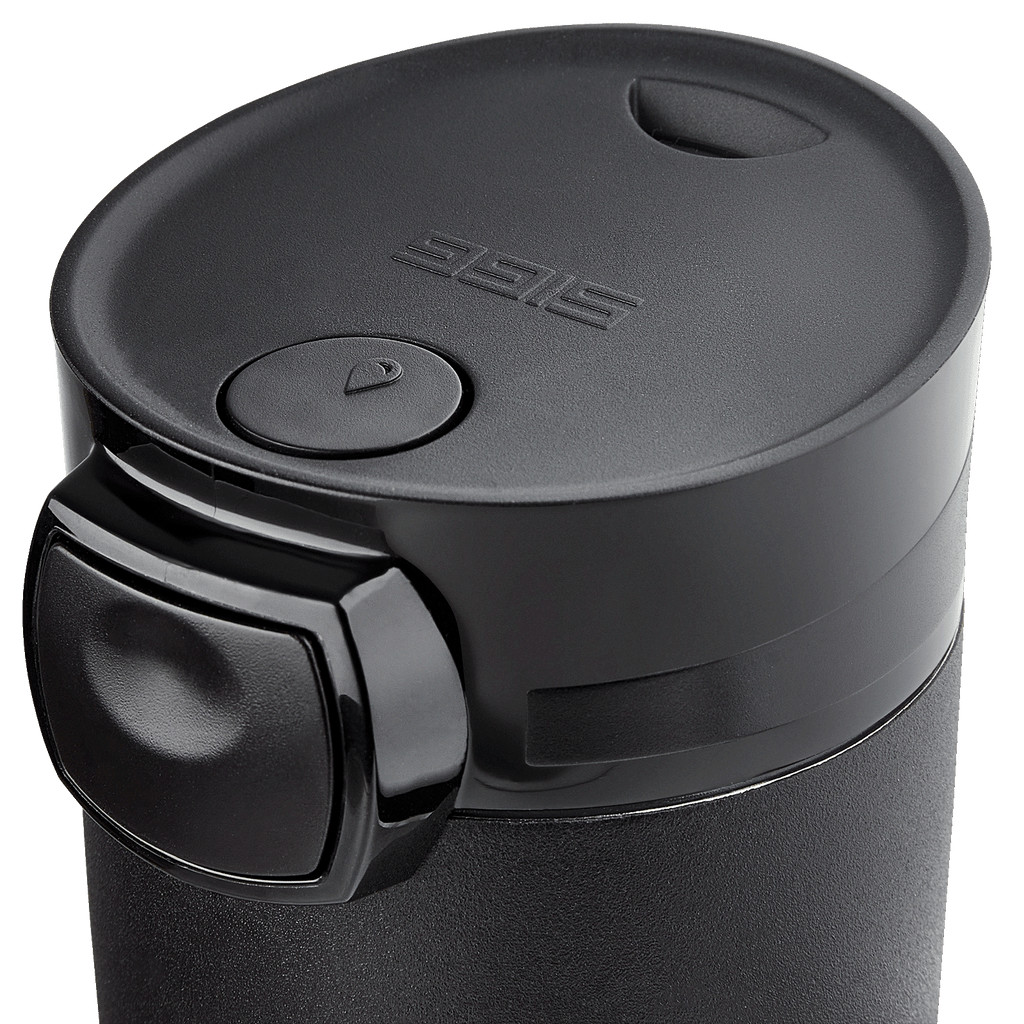 Taza de café para llevar SIGG del BVB en color negro, con una capacidad de 0,27 l, ideal para llevar y perfecta como artículo de aficionado del Borussia Dortmund.