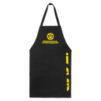 Tablier noir du BVB avec le logo jaune du BVB et le motif noir et jaune caractéristique, idéal pour les supporters qui aiment cuisiner et faire des barbecues.