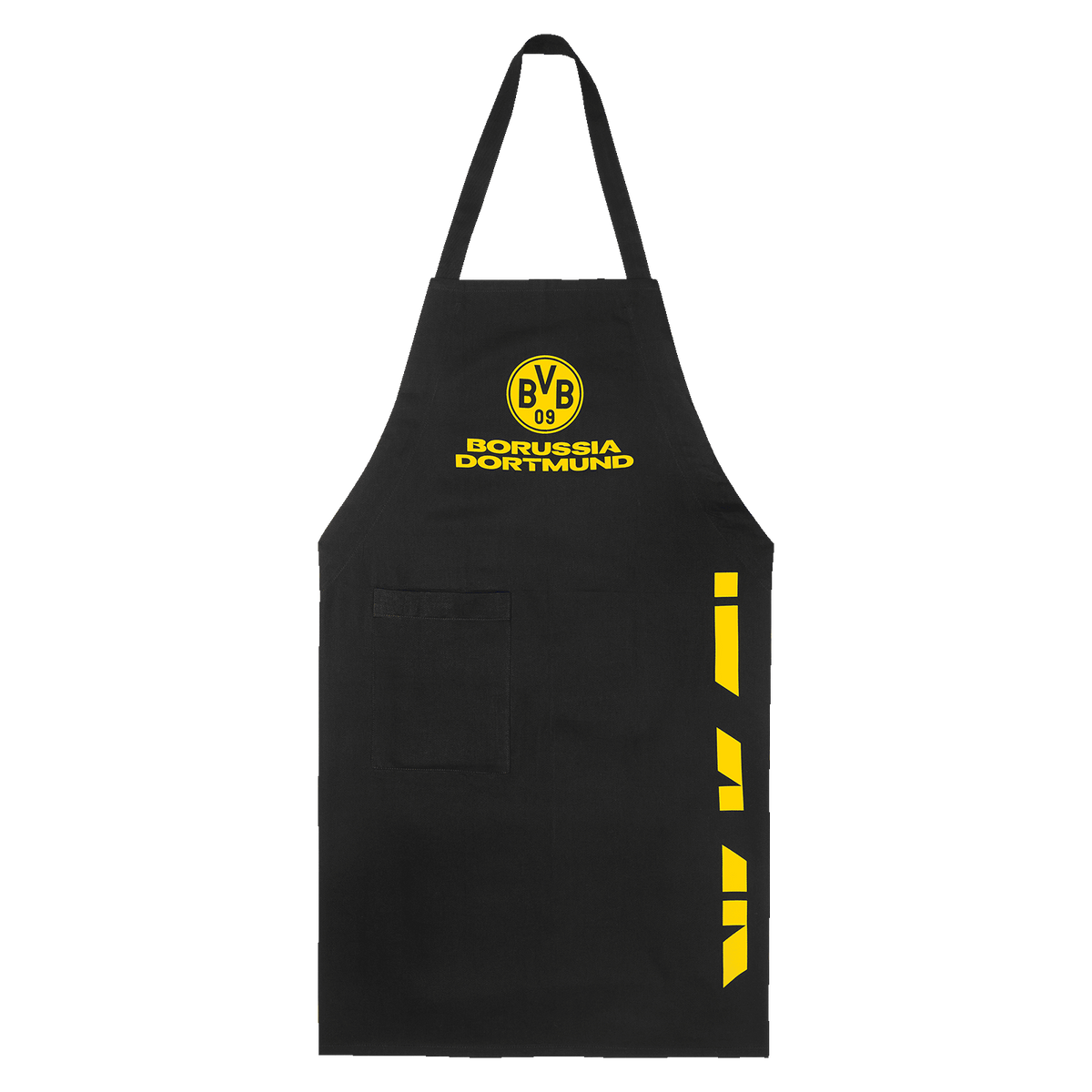 黑色多特蒙德（BVB）围裙，配有黄色BVB标志和经典的黑黄配色设计，是球迷们烹饪和烧烤时的理想之选。
