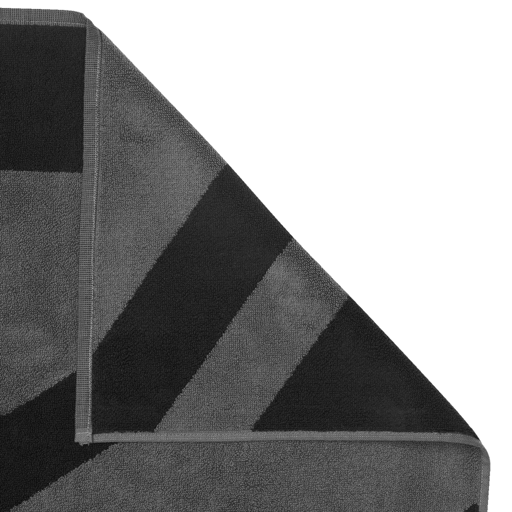Toalla de baño del BVB en color gris-negro, de 70 x 140 cm, ideal para los aficionados del Borussia Dortmund, confeccionada con un material de alta calidad.