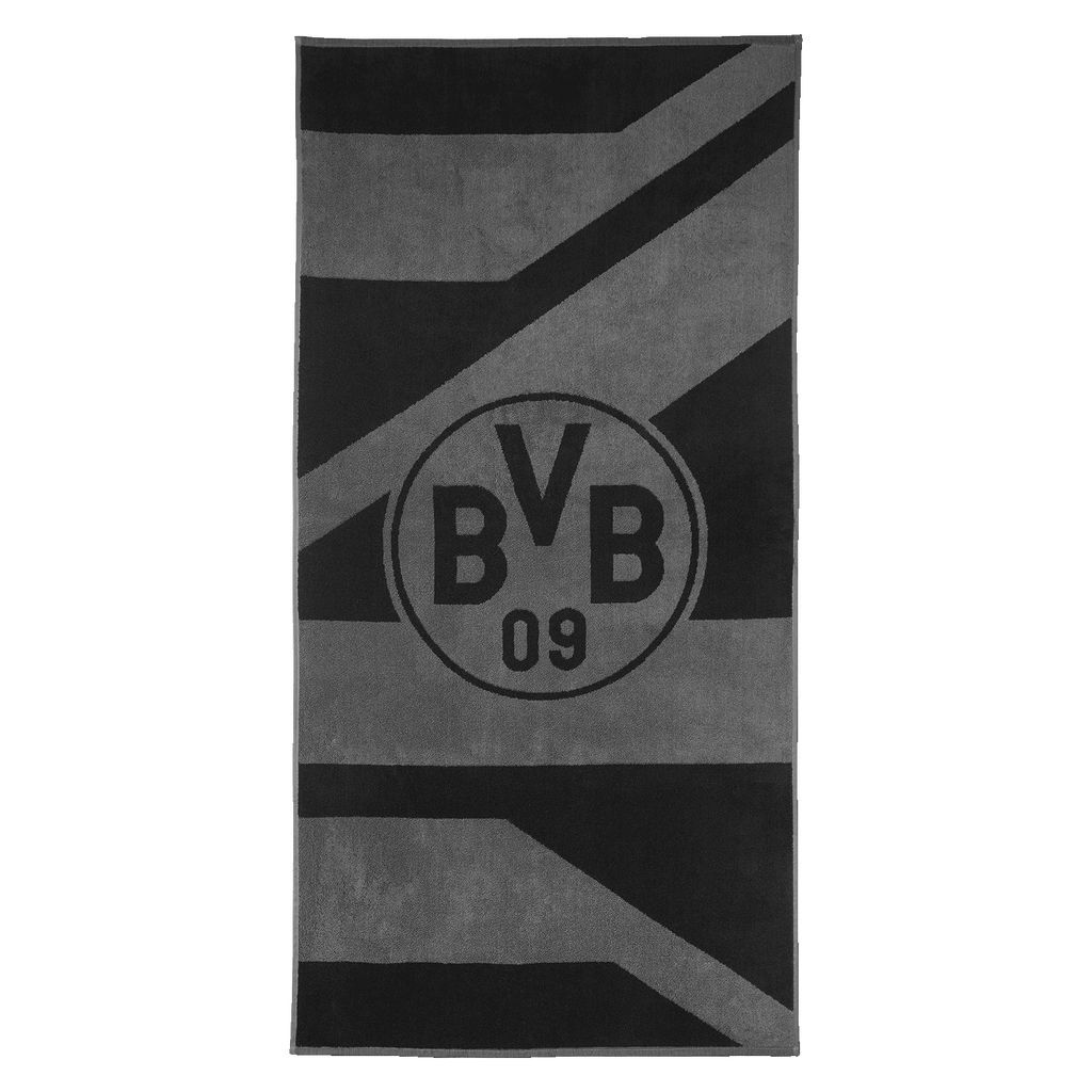 Elegante asciugamano da doccia del BVB nei colori grigio e nero, con un grande logo del BVB al centro. Perfetto per i tifosi del Borussia Dortmund. Dimensioni: 70x140 cm.