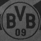 Set di due asciugamani da bagno per ospiti del BVB, di colore grigio-nero, con logo BVB e scritta “09” stampati, accessorio ideale per i tifosi del Borussia Dortmund.