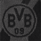 Lote de dos manoplas de baño del BVB con diseño en gris y negro y el logotipo del BVB incorporado.