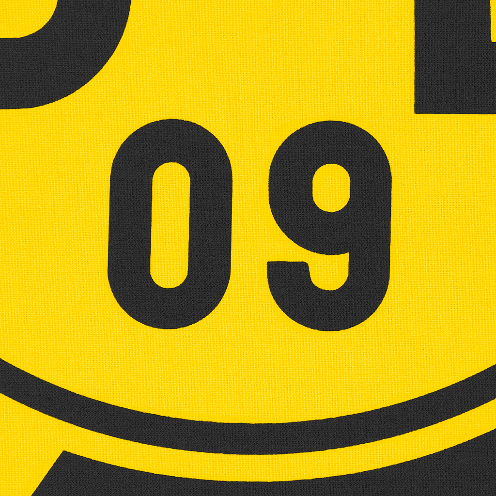 Coussin noir et jaune du BVB orné d'un grand logo « 09 », idéal pour les supporters lors de leurs sorties au stade ou comme objet de fan.