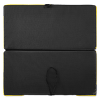 Coussin de siège pliable noir et jaune aux couleurs du BVB, doté d'une poignée de transport pratique, confortable et facile à transporter, idéal pour les supporters.