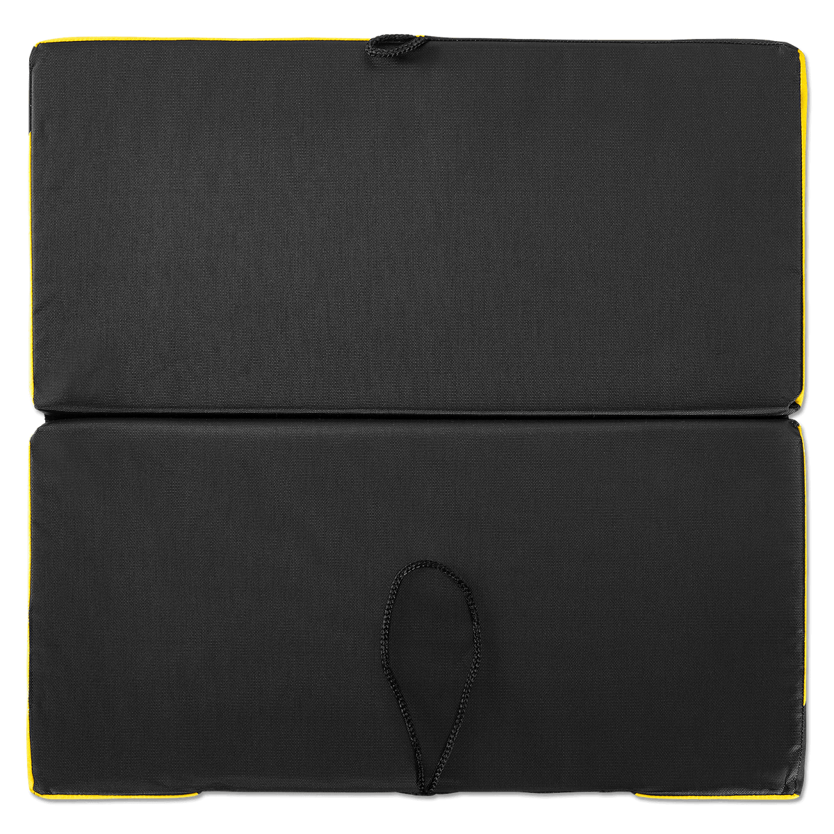 Coussin de siège pliable noir et jaune aux couleurs du BVB, doté d'une poignée de transport pratique, confortable et facile à transporter, idéal pour les supporters.