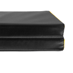 Coussin de siège pliable noir et jaune du BVB, idéal pour les matchs au stade et autres événements en plein air.