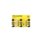 Lote de 10 tiritas del BVB con diseño en negro y amarillo, con el logotipo del Borussia Dortmund y el motivo de EMMA, ideales para los aficionados y para primeros auxilios.