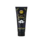 Vista frontale di un tubetto nero di gel doccia con il logo BVB 09, la scritta "beste Mama" e dettagli di design gialli, ideale come regalo.