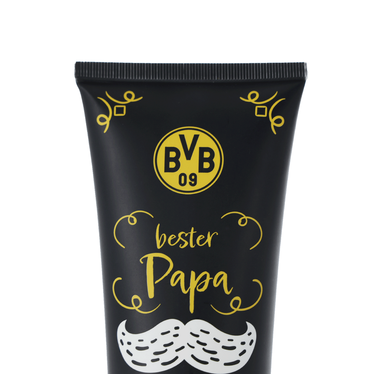 Black-and-yellow BVB tube with "best dad" lettering, perfect as a fan item and gift.
