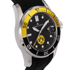 Stylish BVB watch with a black-and-yellow dial design, high-quality silicone strap, and precise Jacques Lemans movement. Perfect for Borussia Dortmund fans.