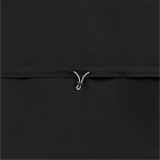 Schwarze BVB x Puma Gymjacke für Damen mit elastischem Bund und Kordelzug, ideal für Training und sportliche Aktivitäten.