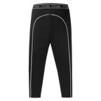 Legging noir 7/8 pour femme issu de la collection BVB x Puma Gym Train Strong, orné d'un motif à rayures blanches et doté d'une taille élastiquée Puma, idéal pour le sport et le fitness.