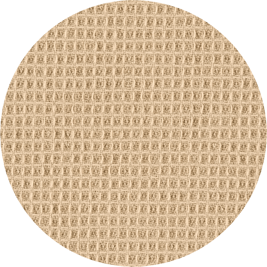 Nahaufnahme einer beige strukturierten Textur des BVB 4-Jahreszeiten-Schlaf-Overalls von Alvi Mom