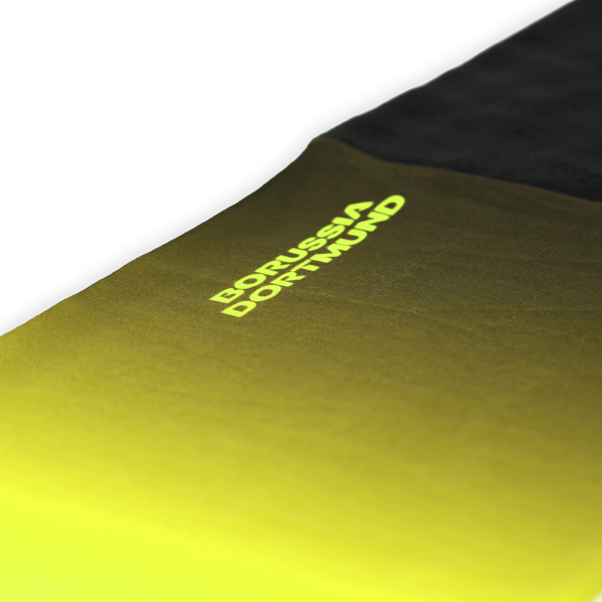 Multifunktionstuch für Kinder im BVB-Design, schwarzgelb mit leuchtendem Borussia Dortmund Logo, vielseitig einsetzbar für Sport und Freizeit.