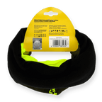 Black BVB multifunctional scarf with neon-colored accents, suitable for children. Official Borussia Dortmund merchandise.