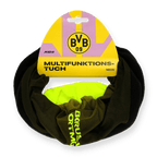 Foulard multifonction BVB pratique pour enfants, de couleur noir fluo, orné du logo du Borussia Dortmund. Un article de supporter polyvalent, idéal pour le sport et les loisirs.